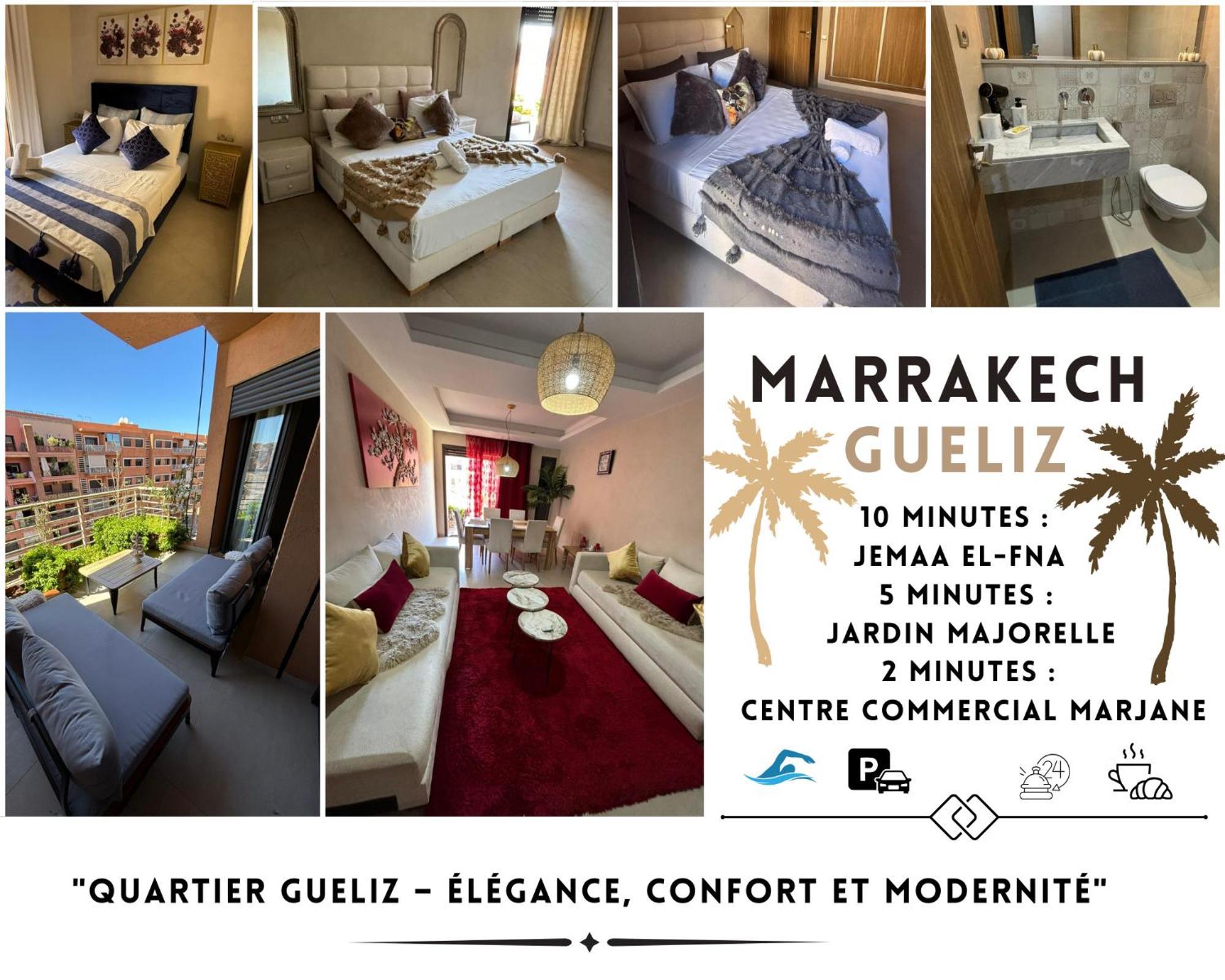 Appartement Neuf Climatise, Centre Marrakech. Marrakesh Eksteriør billede